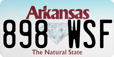 AR license plate 898WSF