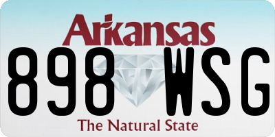 AR license plate 898WSG