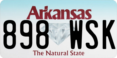 AR license plate 898WSK