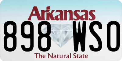 AR license plate 898WSO
