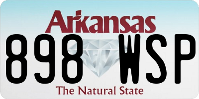 AR license plate 898WSP