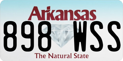 AR license plate 898WSS