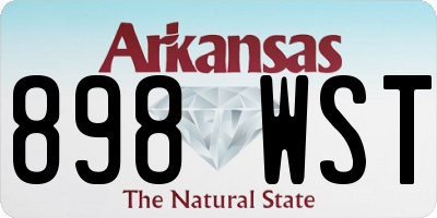AR license plate 898WST