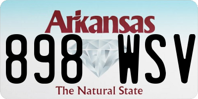 AR license plate 898WSV
