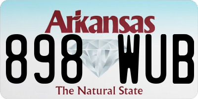 AR license plate 898WUB