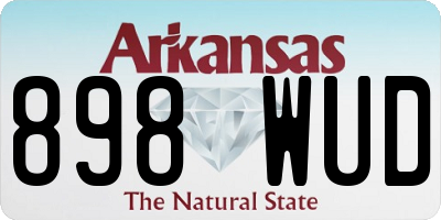 AR license plate 898WUD