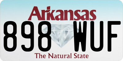 AR license plate 898WUF