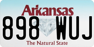 AR license plate 898WUJ