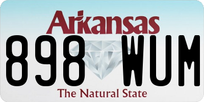 AR license plate 898WUM