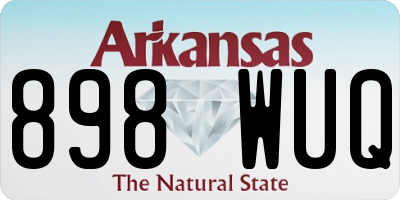 AR license plate 898WUQ