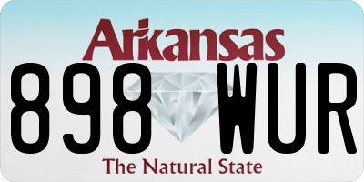 AR license plate 898WUR