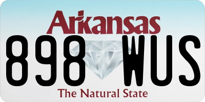 AR license plate 898WUS