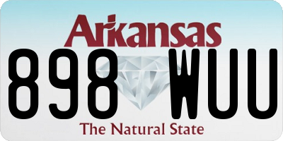 AR license plate 898WUU