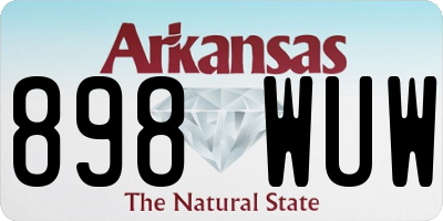 AR license plate 898WUW