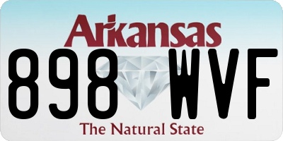 AR license plate 898WVF