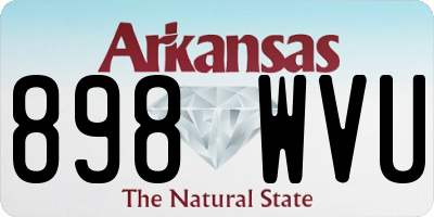 AR license plate 898WVU