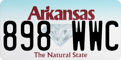 AR license plate 898WWC