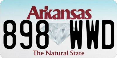 AR license plate 898WWD