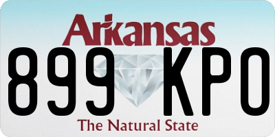 AR license plate 899KPO