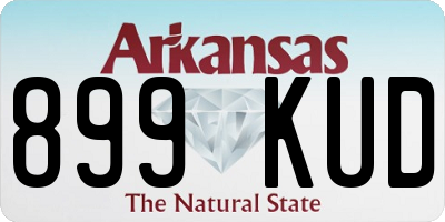 AR license plate 899KUD