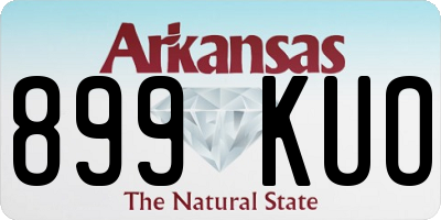 AR license plate 899KUO