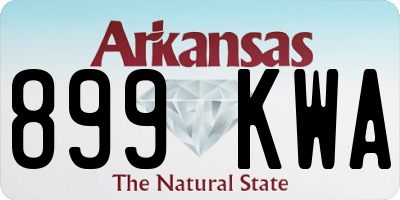 AR license plate 899KWA