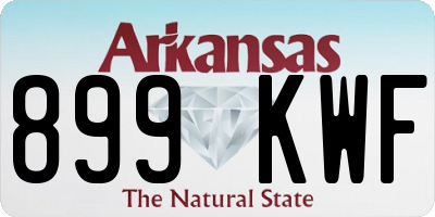 AR license plate 899KWF