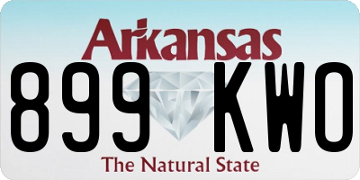AR license plate 899KWO