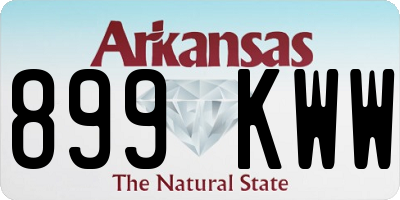 AR license plate 899KWW
