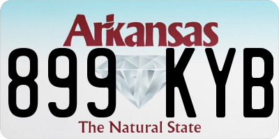 AR license plate 899KYB