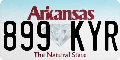 AR license plate 899KYR