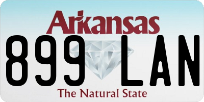AR license plate 899LAN