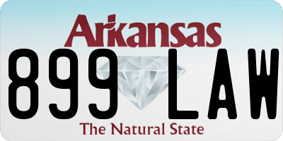 AR license plate 899LAW