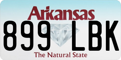 AR license plate 899LBK