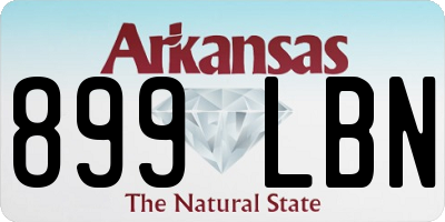 AR license plate 899LBN