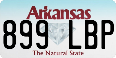 AR license plate 899LBP