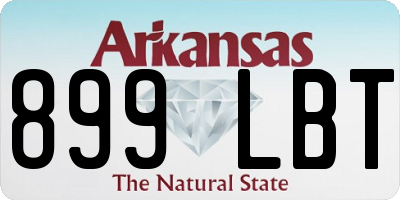 AR license plate 899LBT