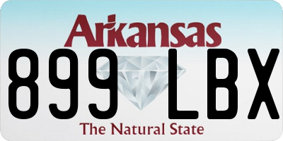 AR license plate 899LBX