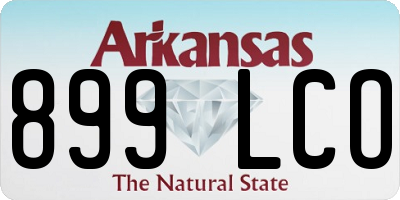 AR license plate 899LCO