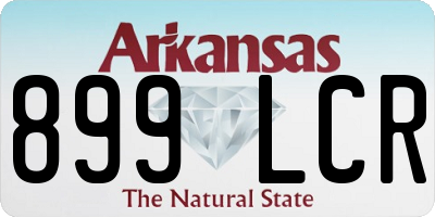 AR license plate 899LCR