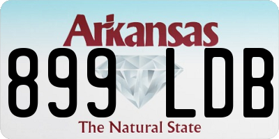 AR license plate 899LDB