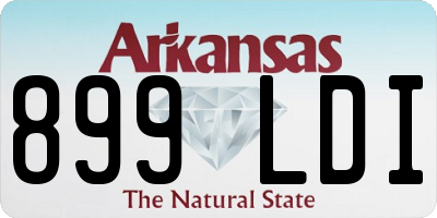 AR license plate 899LDI
