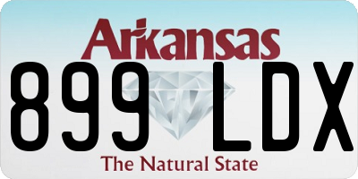AR license plate 899LDX