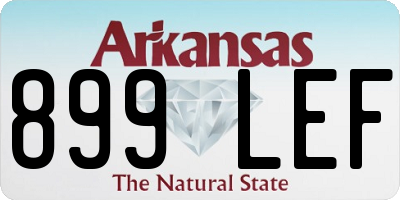 AR license plate 899LEF
