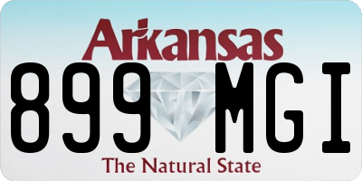 AR license plate 899MGI