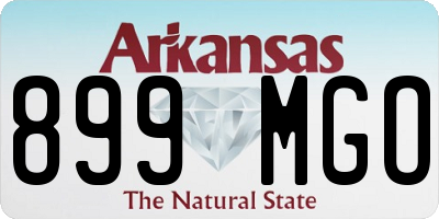 AR license plate 899MGO