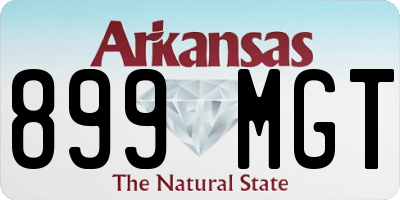 AR license plate 899MGT