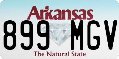 AR license plate 899MGV