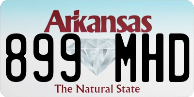 AR license plate 899MHD