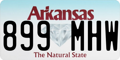 AR license plate 899MHW